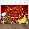 Mocsicka Casino Nacht Fotografie Hintergrund Las Vegas Party Roter Vorhang Hintergrundtuch Roulette Poker Goldmünzen Fotokabine