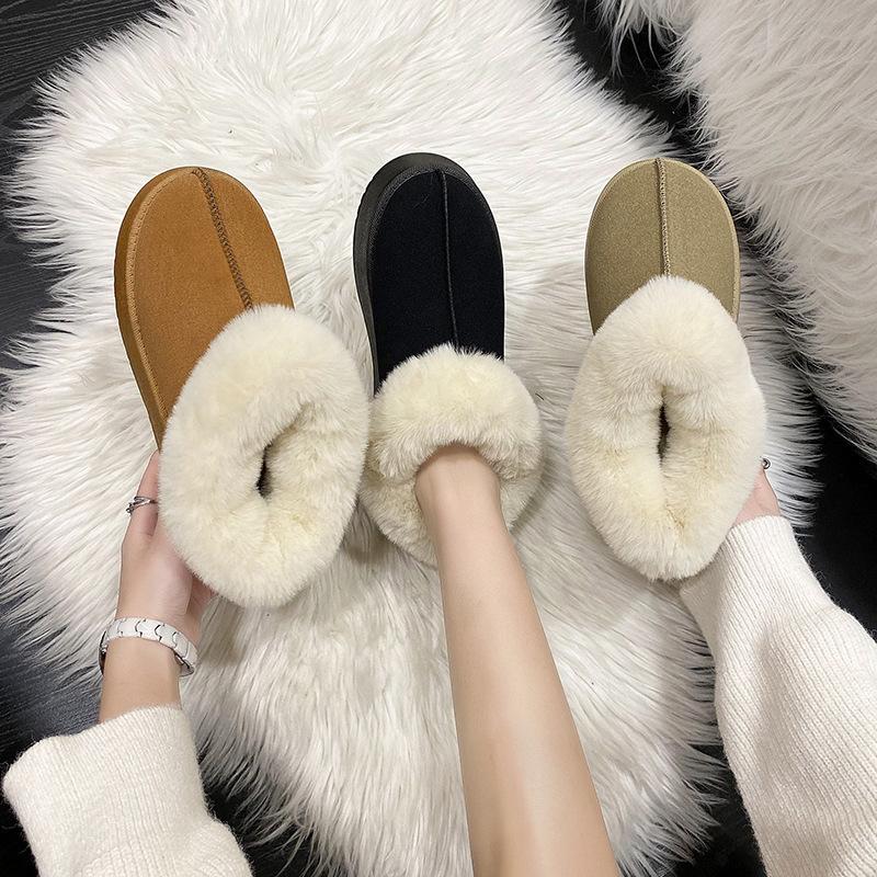thick-soled warm snow boots women's winter thickened fluffy mouth comfortable student casual cotton shoes