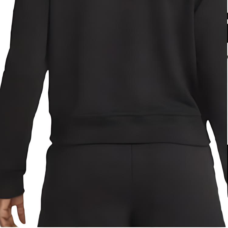 Nike Dri-Fit One Solid Logo Crew Neck Sweatshirt Women Sweatshirt Black FB5125-010