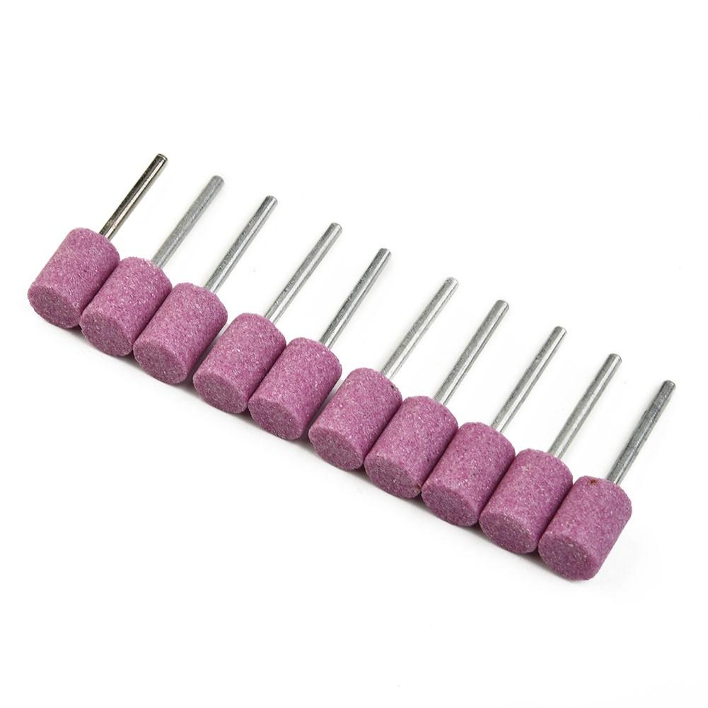Chrome Corundum Abrasive Mounted Stones High Hardness 10pcs Cylinder Rotary