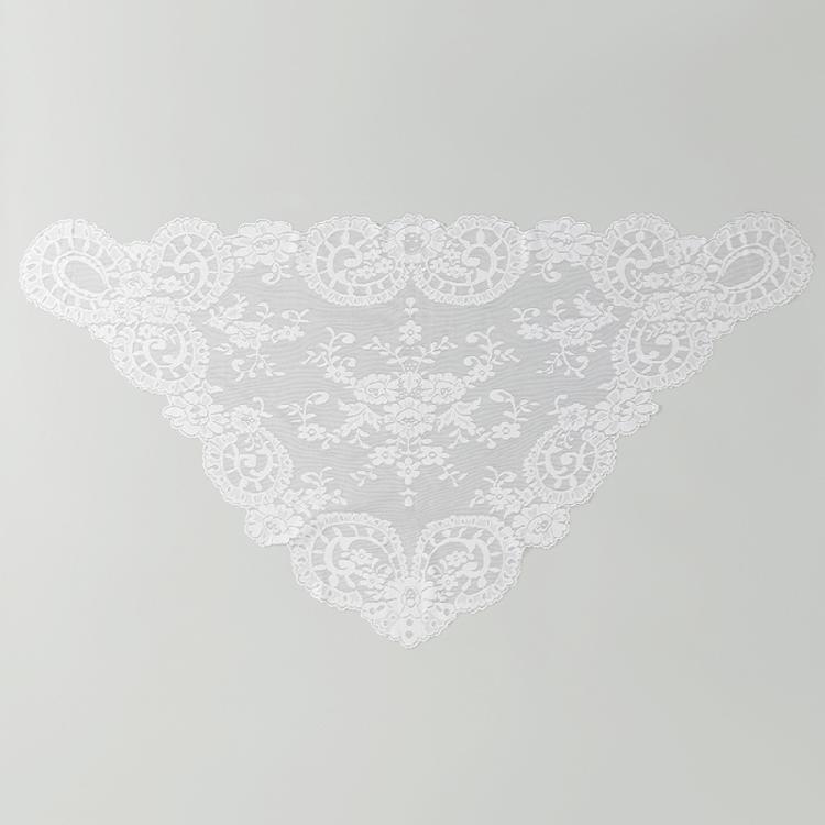 Fashionable Scarf With Detailed Lace Design Multipurpose Head Accessory Quick Dry Polyester Fabric