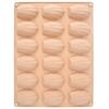 Silicone Madeleine Cookie Mold Shell Chocolate Baking Tray Nonstick Flexible 18-Cavity 32x24.5x2cm Beige