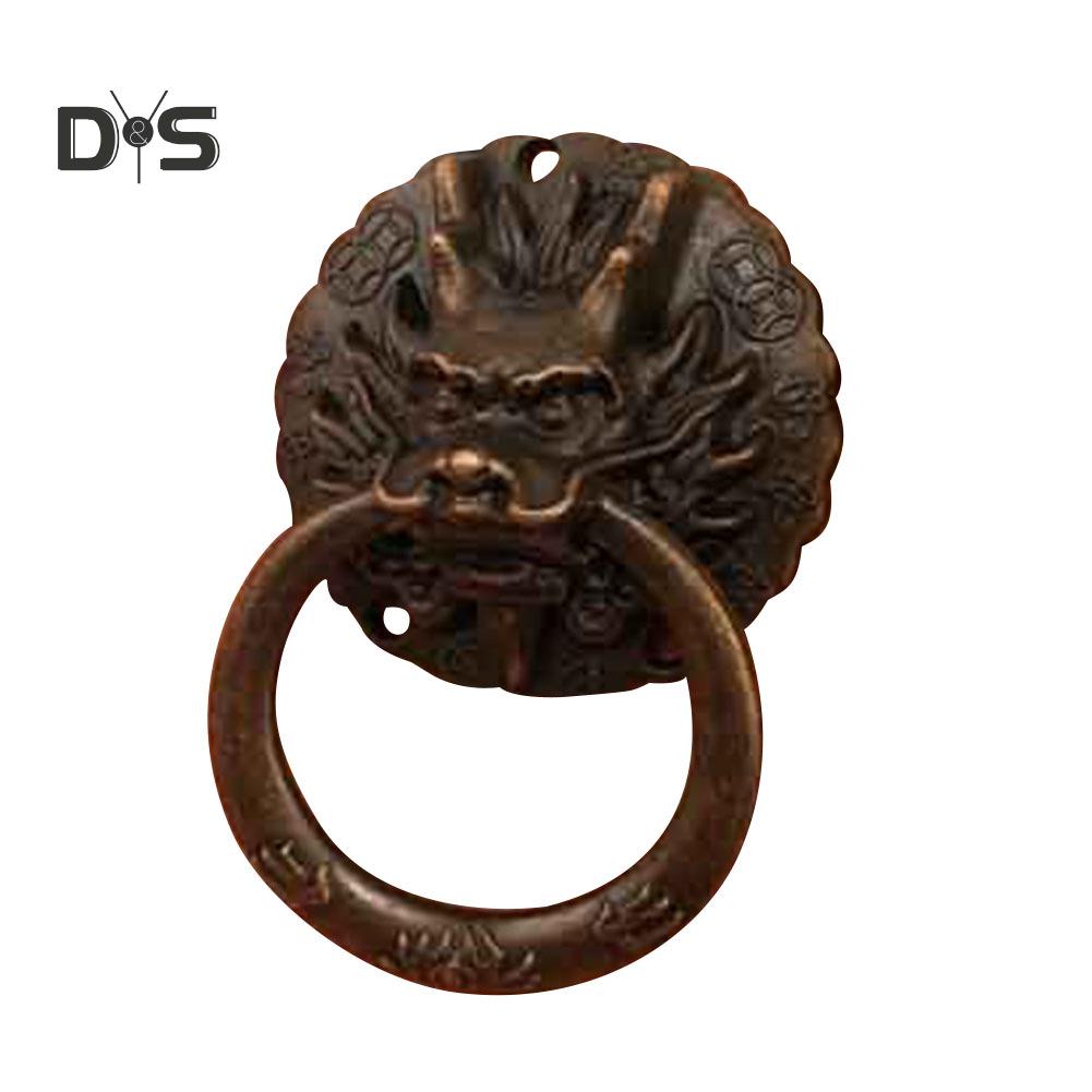 DYS Home Decor Vintage Dragon Head Cabinet Shelter Nábytek Zásuvka Rukojeť Knoflík Ring