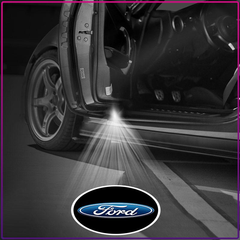 2Pcs/Set Car Door Welcome Lights LED Logo Projector Ghost Shadow Lights For Ford Fiesta Mondeo Focus Fusion Escape Shelby Edge Kuga
