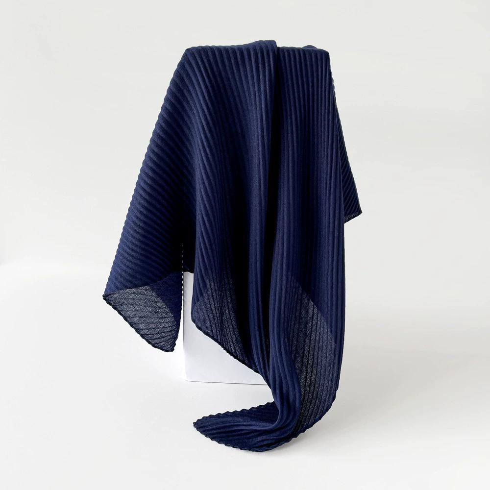 90*90cm Pleated Cotton Linen Square Scarf For Women Muslim Hijab Scarves Shawls Solid Headscarf Wraps Islamic Turban Headband