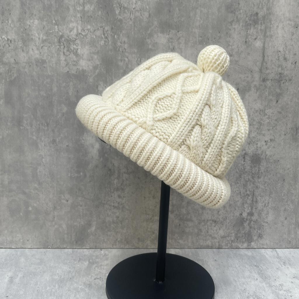 Wolle Hohe Qualität Gekräuselte Fischerhut Kinder Warme Verdickte Baskenmütze Kopfbedeckung