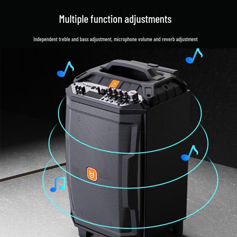 Beide BD-H1262 Portable Outdoor K Song Trolley Speaker (CN version)