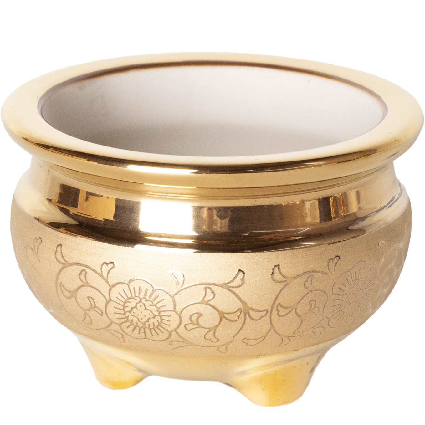 

Ceramic Arte (Ceramic Arte) Buddhist Altarware - Gold Arabesque Pattern [Incense Burner 4.0 inch / Genuine Gold Finish / Made in Japan] Diameter 11.5