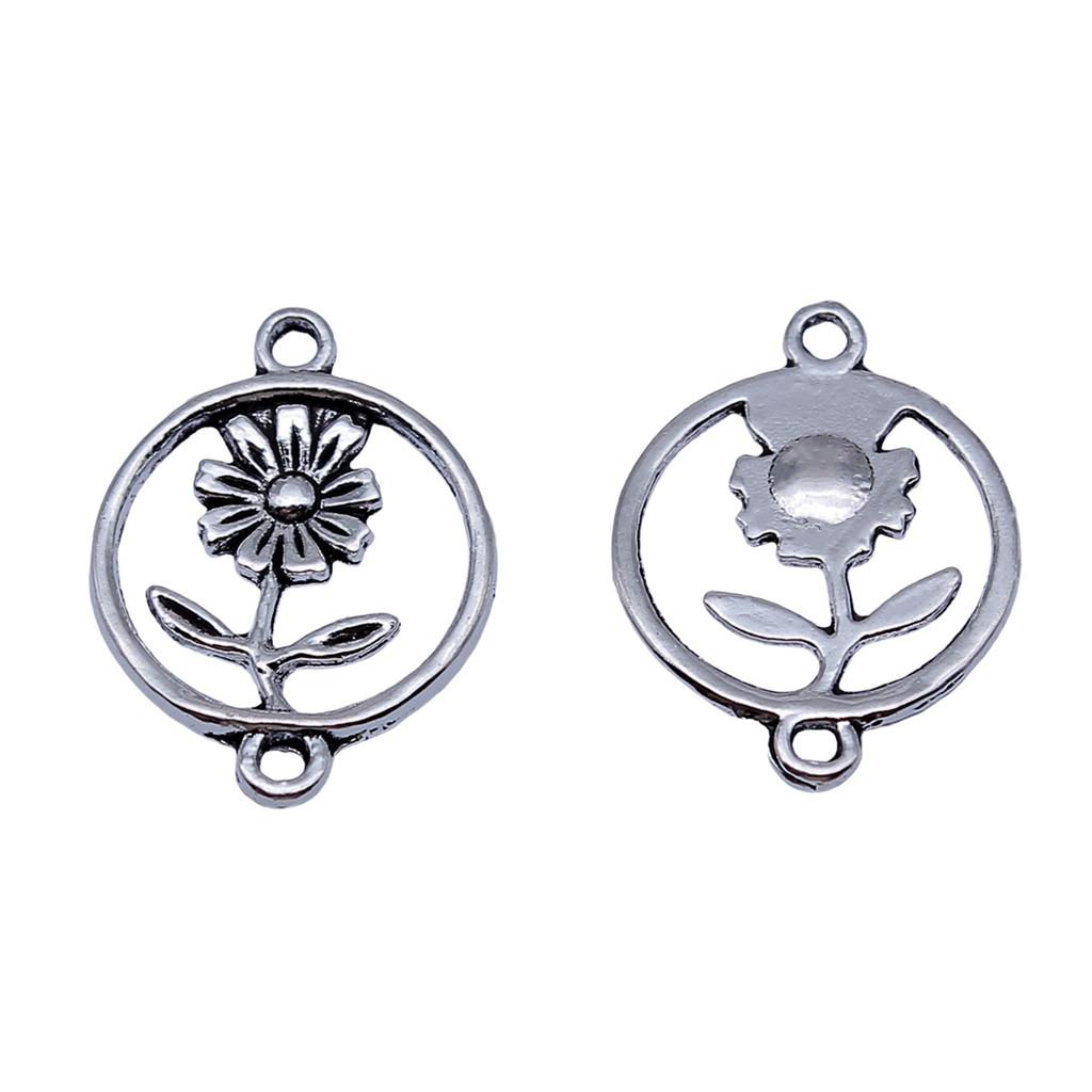 Filigree Diamond Shaped Connectors Ornate Multi Loop Links For Jewelry