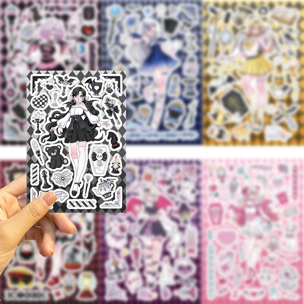 8Sheets Original Devil Girl Guka Diy Stickers For Helmet Bicycle Hand Account Pencil Case Decals Sticker Story Store