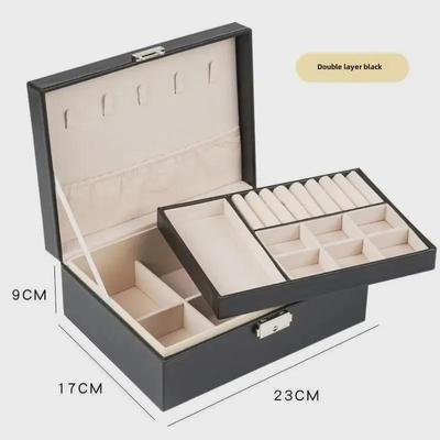 Tragbare multifunktionale Schmuckaufbewahrungsbox für Ohrringe und Ringe