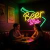 Beer Time Led Neon Sign Shop Bar Restaurant Hotel Decorative Light Neon Bedroom Wall Kitchen Personalized Decor Night Light USB