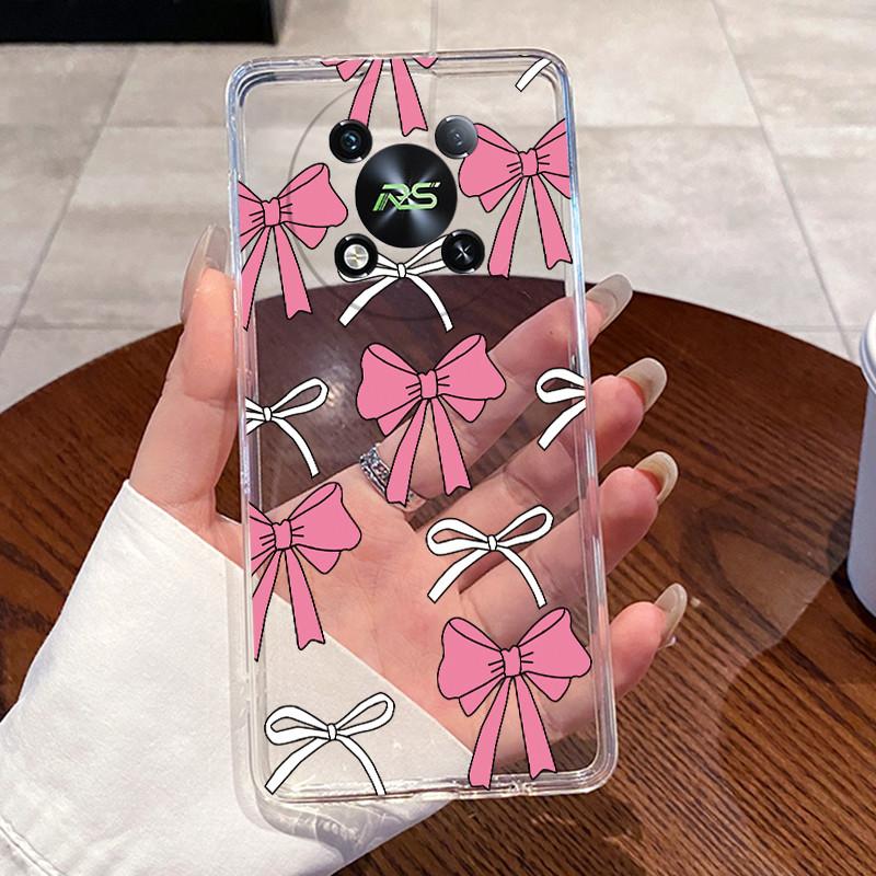 Hülle Für ITEL RS4 S666LN Gehäuse Luxus Niedlich Liebesherz Hase Lustiges Muster Transparentes TPU Weiches Silikon Handyhülle Rückseite