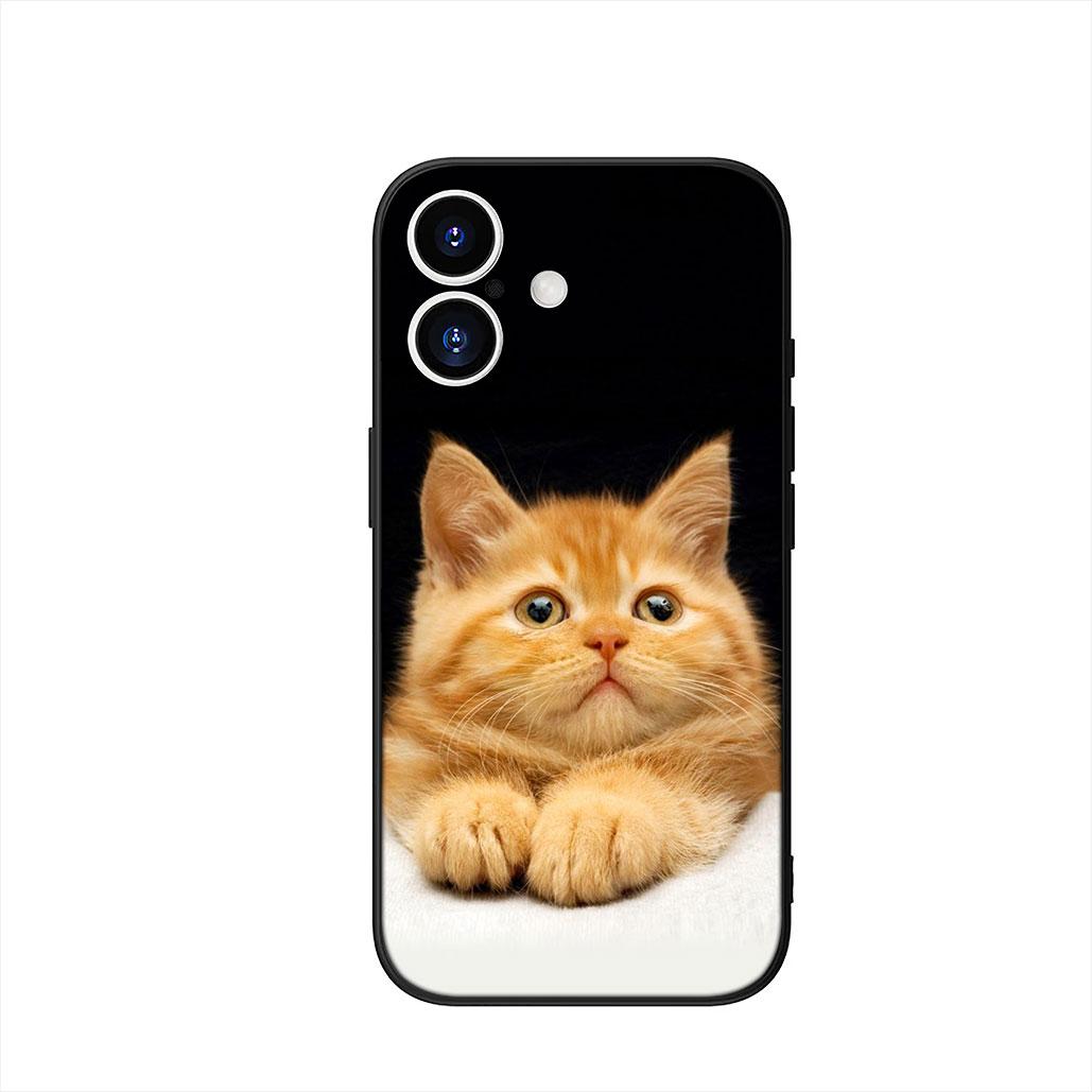 

Blue Cat Green Eyes Meow Phone Cover Case for Apple iPhone 16 15 14 Plus 13 12 Mini 17 Pro Max + 16E Air 16+ ProMax Casing iPhone17 Pro Max