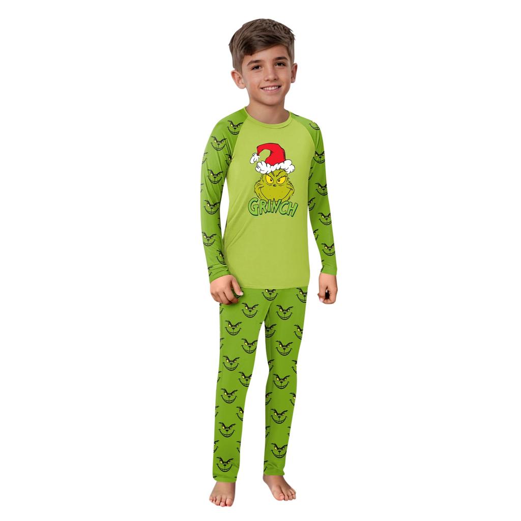 Christmas Prints Family Matching Long Sleeve Tops+Pants Set Family Matching Sets