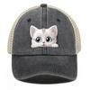 Lovely Cat Snapback Baseball Hat Cute Animals Hats For Woman Breathable Unisex Adjustable Baseball Cap Perfect For Street Style