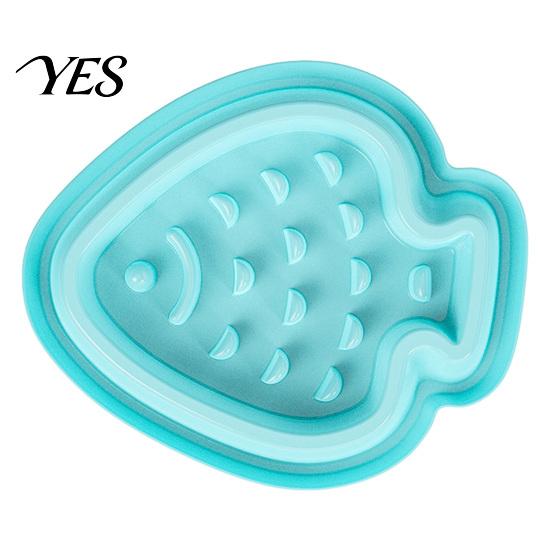Slow Feeding Dog Plate Feeder Bowl, Cute Fish Shape, Spill-Free Pet Bowl Raised Edge with Spill Catcher, Non-slip Food for Cats Dogs Eat