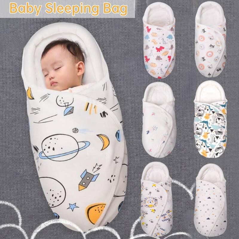 Babyschlafsack aus reiner Baumwolle mit Kopf- und Nackenschutz für Neugeborene, Dinosaurier-Print