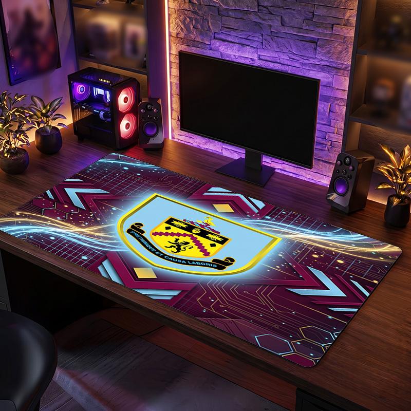 Burnley Football Print Large Mouse Pad, Anti-Slip Extended Gaming Desk Mat for Office Home