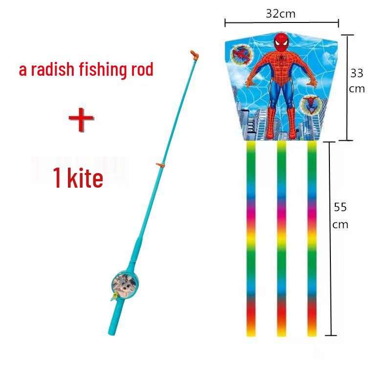 Weifang Traditional Handmade Fishing Rod Kite: Easy-to-Fly Outdoor Parent-Child Fun Kite for Adults & Children