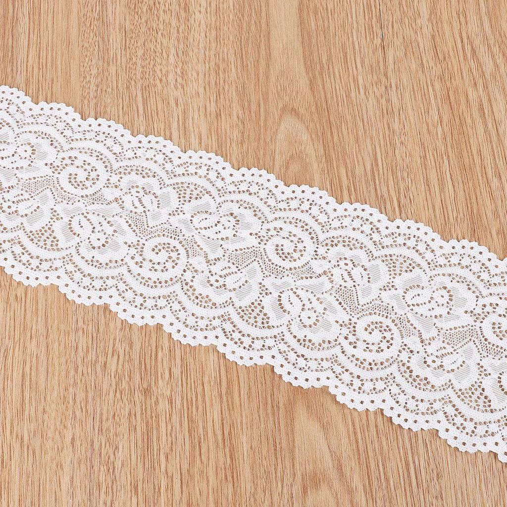 Black and White Stretch Lace Ribbon for DIY Clothing Accessories