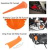 HDBUBALUS Crankcase Fill Funnel Primary Case Oil Fill Oil Filter Funnel Set and Primary Drain Plugs Compatible with Harley Orange