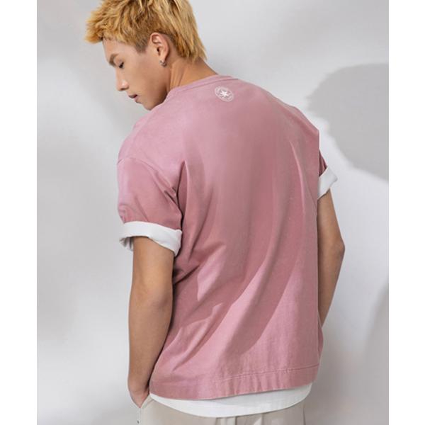 Converse Unisex Vurbige Logo Washing T shirT Loose fiT Lail