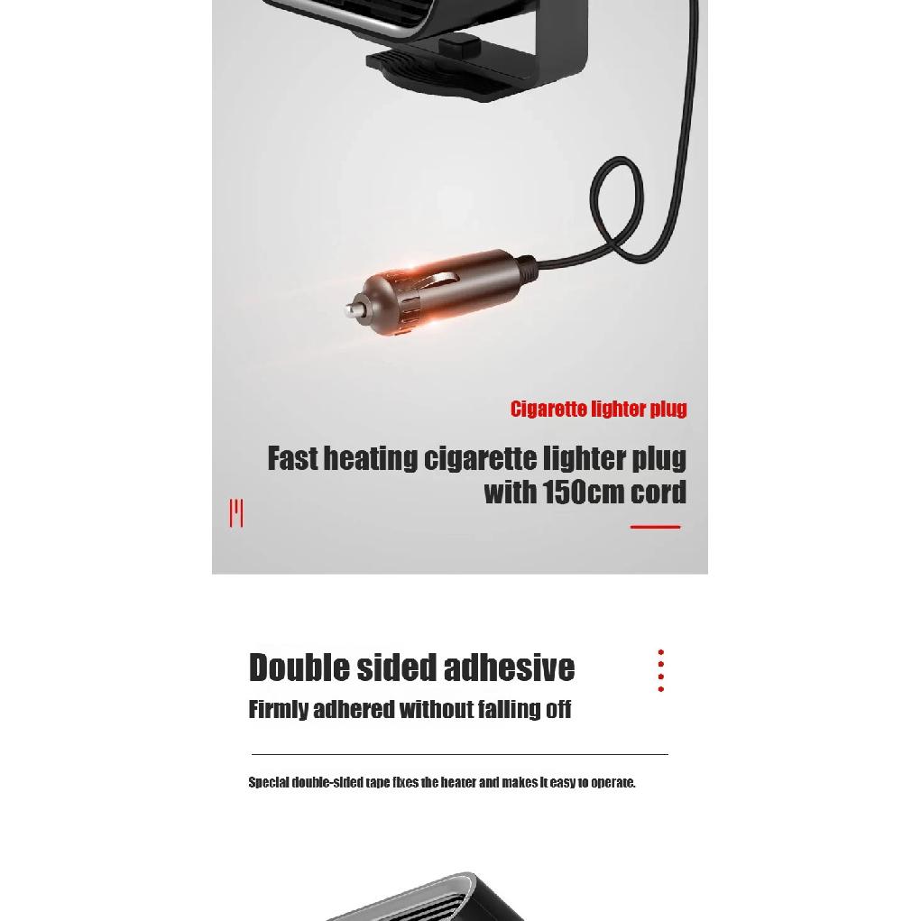 Calefactor Descongelador Antivaho Automático Parabrisas Calentamiento Rápido Portátil Calentador de Coche Nuevo 2025 12V 24V