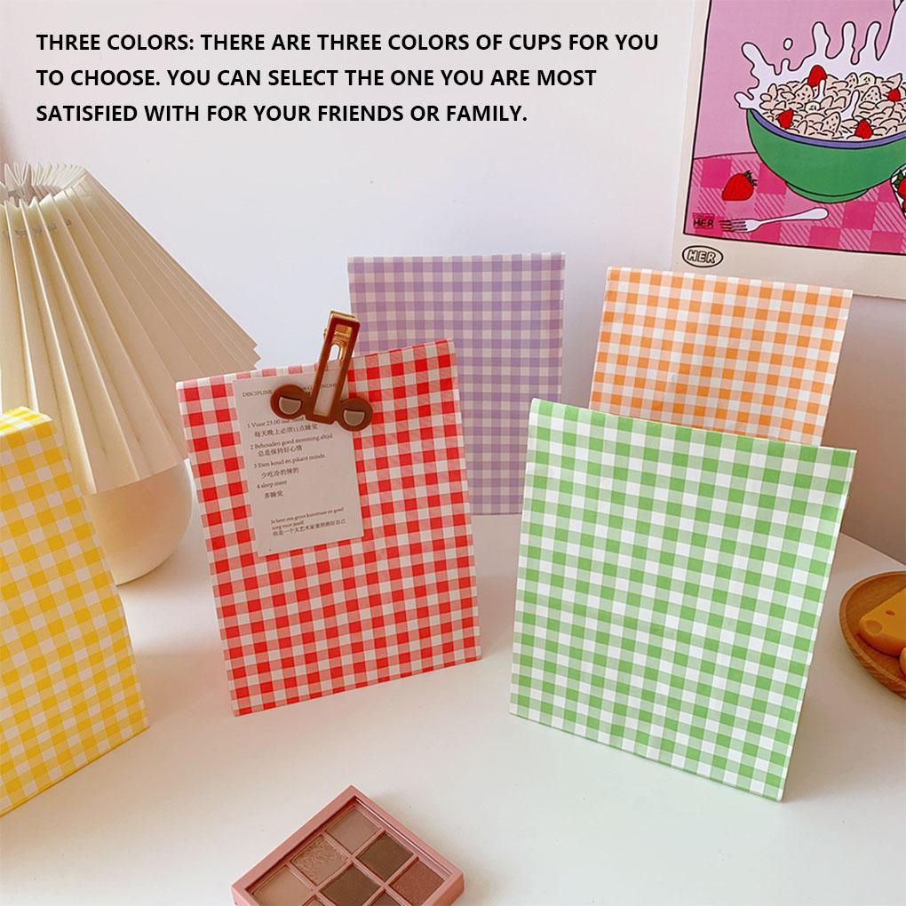 Paper Plaid Bags Wrapping Colorful Gift Packaging Bag Storage Candy Multifunctional Large Capacity Organizer Props
