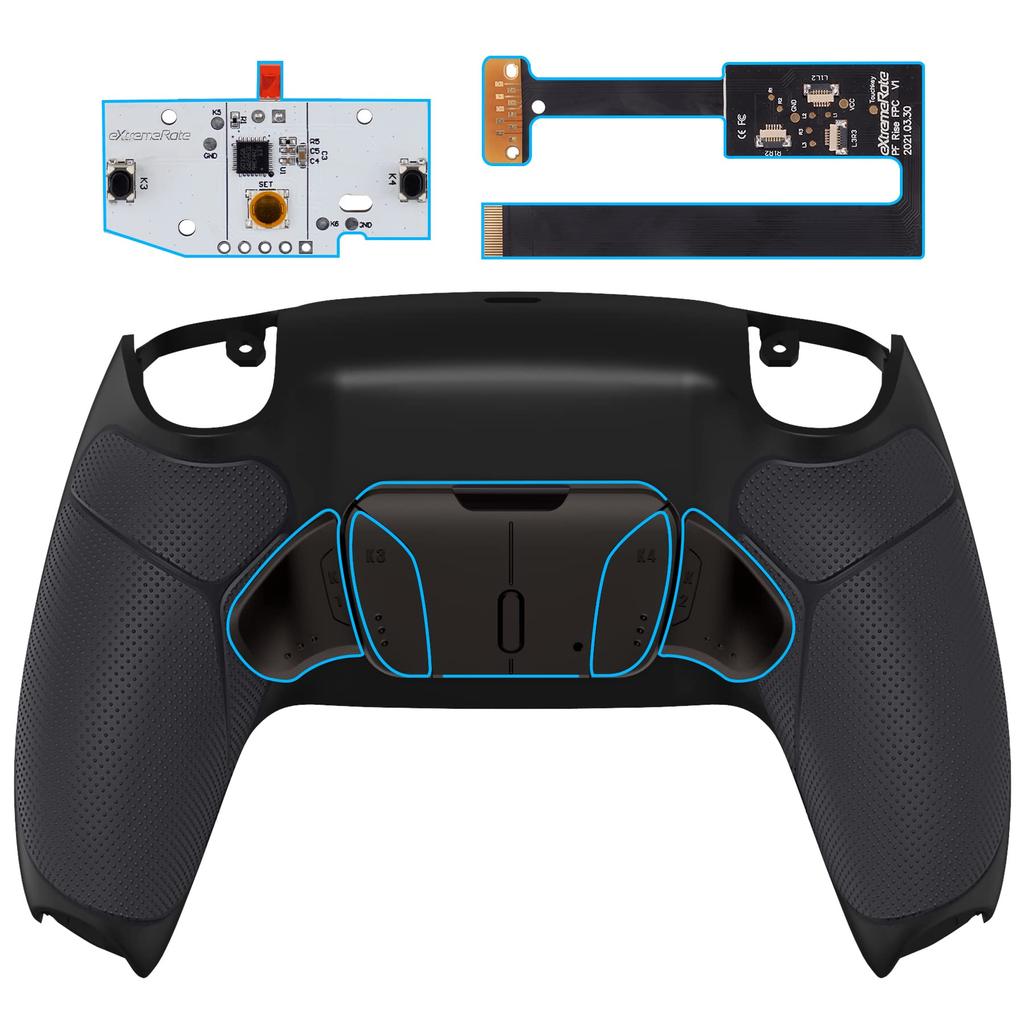EXtremeRate Programmerbar Back Paddle Metal Version RISE4 Remap Kit Kompatibel med PS5-kontroller Kompatibel med PS5-kontroller med oppgraderingskort