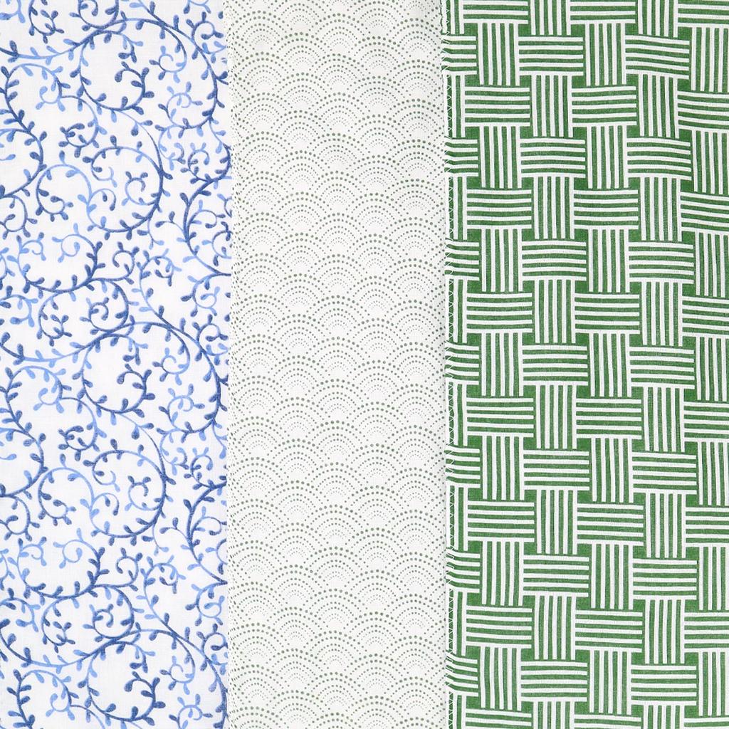 Cluster Tenugui Washed Gauze with Finish Check and Octopus Pattern Set of Japanese-made (Tenugui) Double-Layered Anti-Fray [Ajiro / 3]