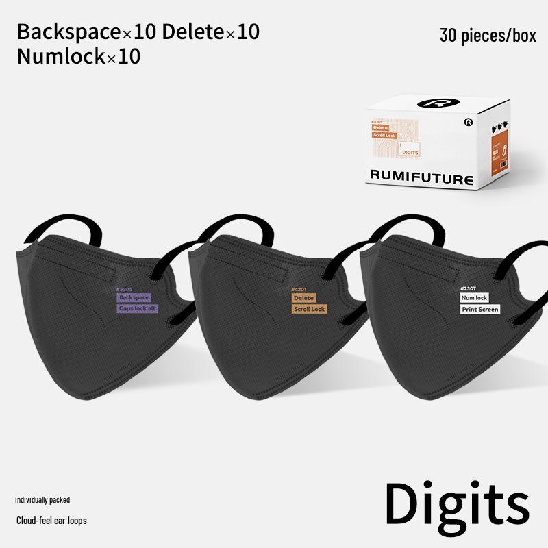 3D Farbverlauf Rouge Maske: Einweg-Gesichtsmaske für Erwachsene im Pure Desire-Stil