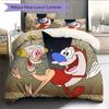 Ren & Stimpy Motif Ensemble de Couette pour Lit Décoration de Maison Cadeau (1 * housse de couette + 2 * taie d'oreiller sans garnissage)