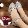 New Style Latin Dance Shoes for Women Flash Chip African Print Salsa Dance Shoes Women's Ballroom Dance Sandal Hight Heel 5cm3cm