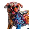 Colorful Graffiti Statue Animal Ornament Sculpture Resin Dog Art Figurine Artwork for Living Room