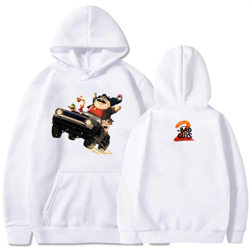 The Bad Guys 2 Hoodies Long Sleeve Hooded Sweatshirts Fleece Casual Women Pullovers Unisex Streetwear 2025 Movie Print Top