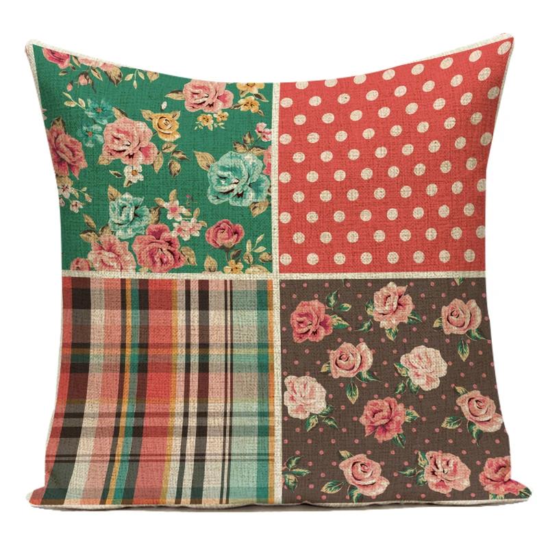 Polyester Boho Geometric Mandala Flowers Decorative Pillows Sofa Home Bedroom Cushion Cover Pillowcase