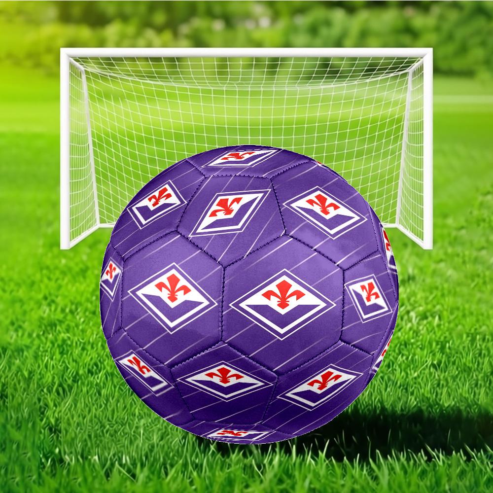 Fiorentina Football Club Soccer Ball Size 5 Soccer Ball, Machine-stitched, Soft and Comfortable, Suitable for Training and Matches Fan Gift