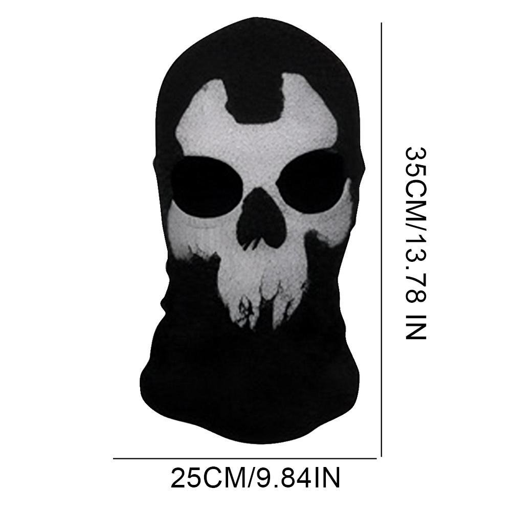 Halloween Ghost Full Face Mask Skull Scary Ghost Skeleton Motorcycle Cycling Headmask for Halloween Cosplay Balaclava Halloween
