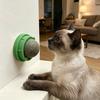 2Pcs Catnip Cat Lick Balls Rotating Catnip Ball Cat Toy Safe Healthy Kitten Chew Toy with Adhesive for Wall or Floor Cats Licking Chewing Play