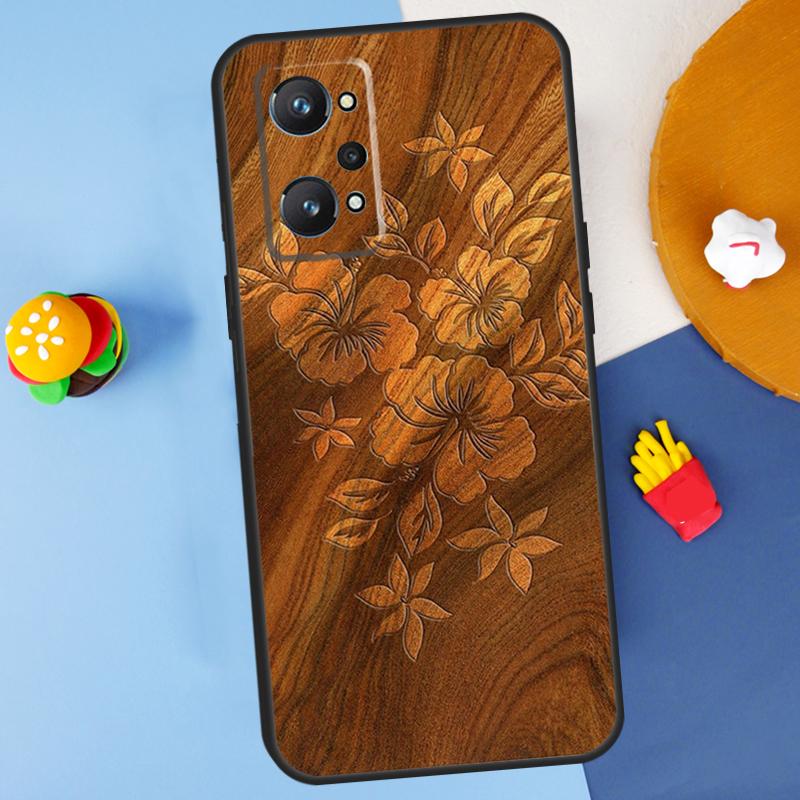 Hibiscus Retro Hawaiian Flower For Realme C55 C67 C61 C75 C53 C51 C21Y C25S GT 6 6T 5 GT7 Pro 10 11 12 13 14 Pro Plus Case