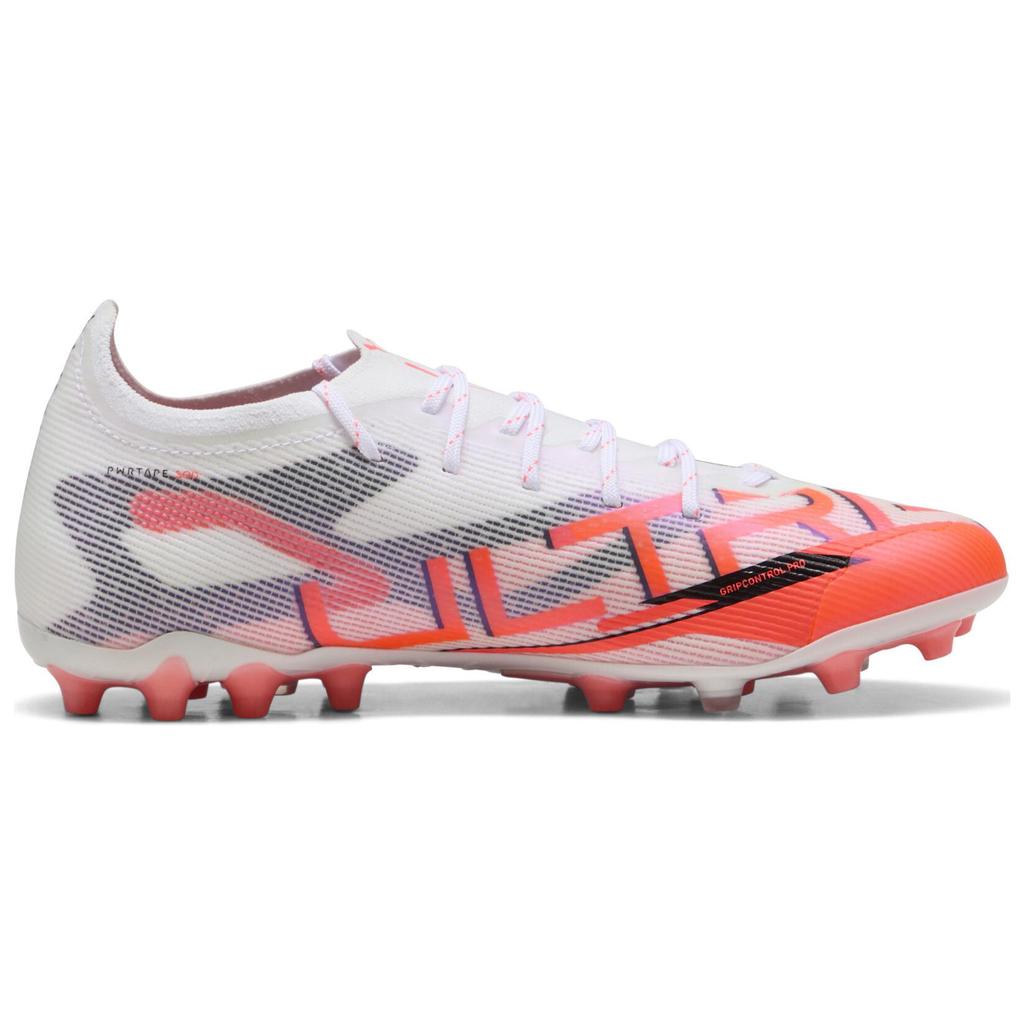 Puma Ultra 5 Series Ultimate Comfortable Durable Mg (Rubber Short Stud) Soccer Shoes Unisex Soccer Shoes White Orange 108342-01