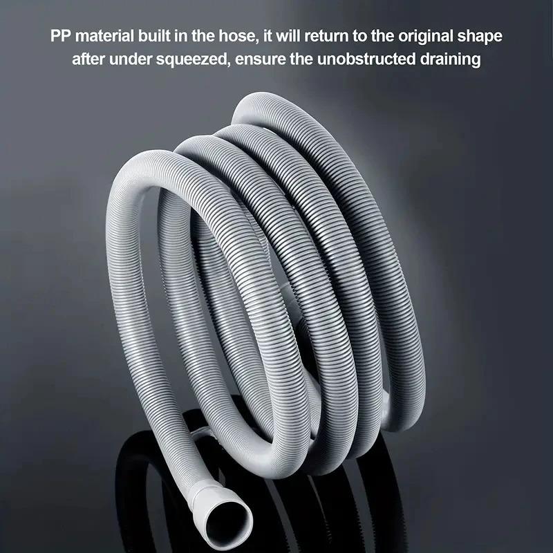 0.8/1/1.5 Meter Washing Machine Drain Hose Flexible Dishwasher Drain Hose Extension Kits Corrugated Washer Discharge Hose