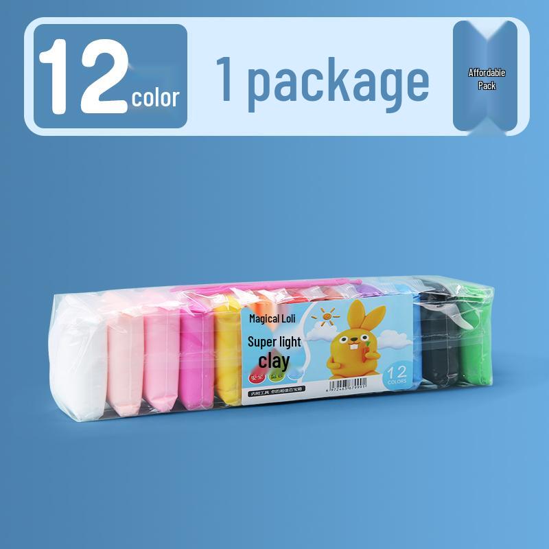 24-Color Large Pack White Clay Plasticine for Toddlers
