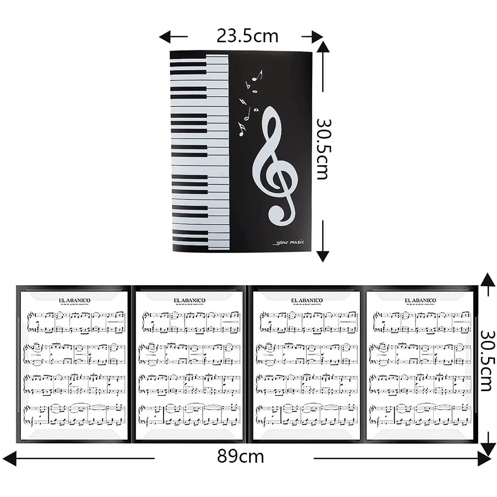 Samkos Sheet Music A4 4 Holds 6 You Can Write On Sheet Music Without Taking It Electronic Piano Accessory File, Size, Non-Reflective, Sides, Pieces,