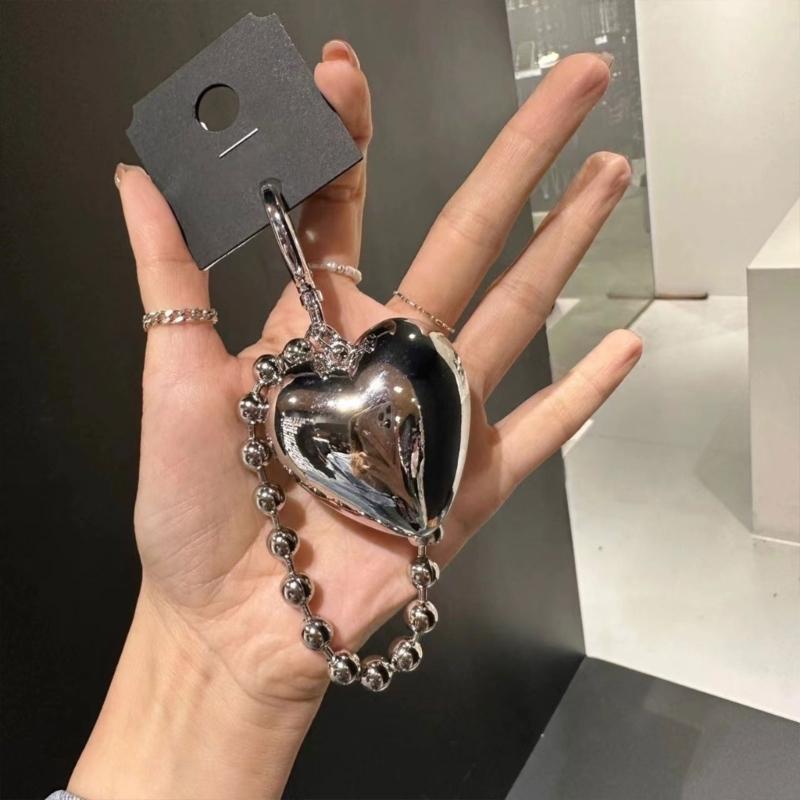 Romantik Stilvolles Liebesherz Anhänger Schleife Schlüsselanhänger Accessoire Stilvoller Schlüsselhalter für Frauen Robuster Metall Auto Schlüsselanhänger