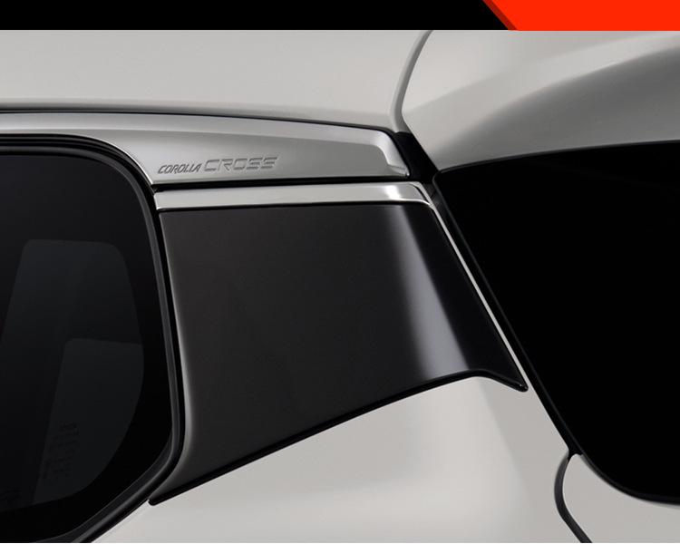 Galvanisiertes Piano Black C-Säulen-Zierleisten-Aufkleber für 2020-2026 Corolla Cross