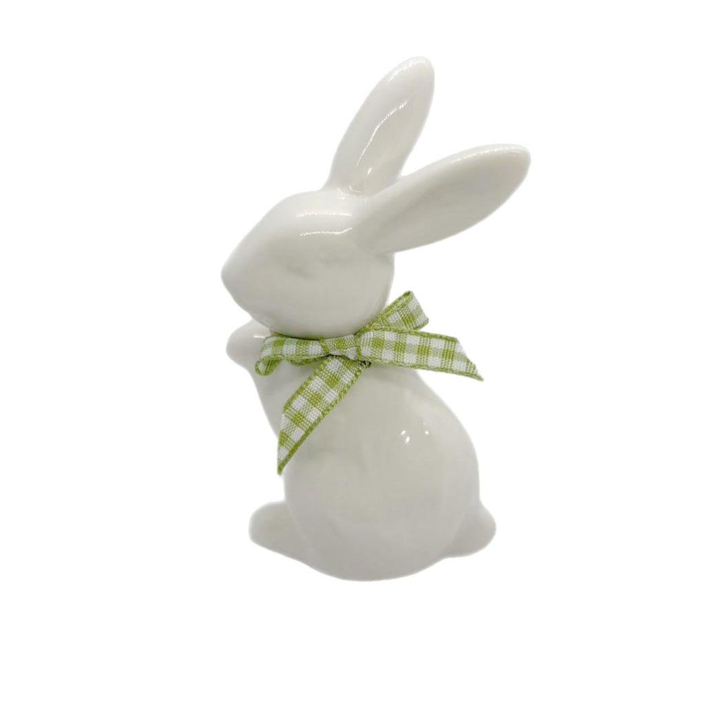 Kreatives Keramik-Kaninchen-Ornament für die Heimdekoration - Ideal für Wohnzimmer, Eingangsbereich oder Weinschrank.