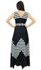 Bimba Womens Long Maxi Dress Sleeveless Black Rayon Gown Chic Holiday
