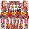 Kids Birthday Party Brawl Stars Themed Tableware Cups Plates Napkins Tablecloth Gift Bags Balloons Backdrop Baby Shower Supplies
